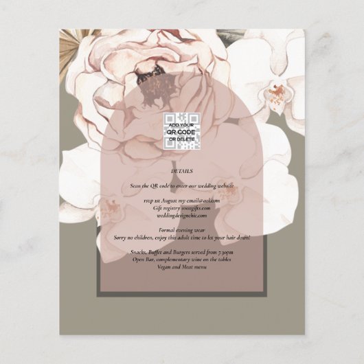 Papier Tendance MOSS BLUSH MARIAGE Sage Dusty Rose (Dos)