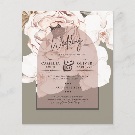 Papier Tendance MOSS BLUSH MARIAGE Sage Dusty Rose (Devant)