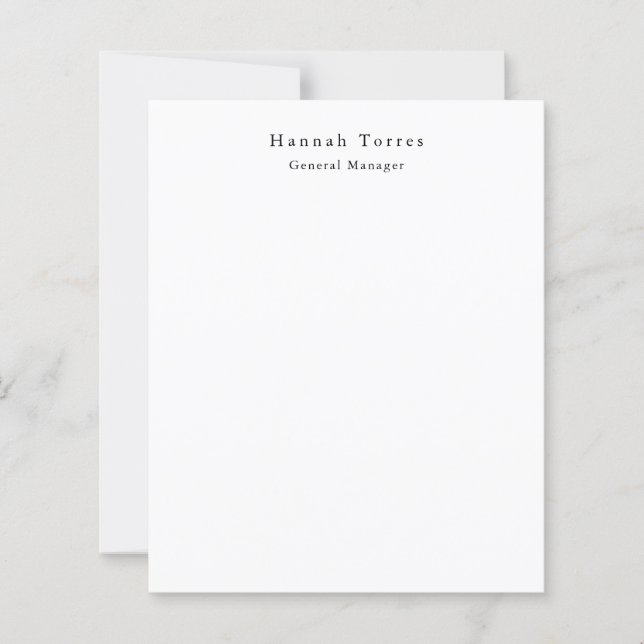 Papier Tendance Noir & Blanc Créatif Moderne (Devant)