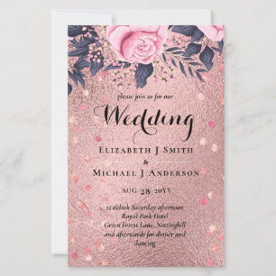 Papier Tendance ROSEGOLD Mariage Metallic rose marine Par