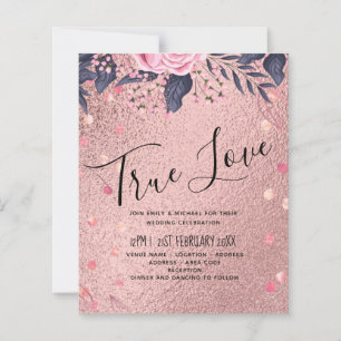 Papier Tendance ROSEGOLD Mariage Metallic rose marine Par