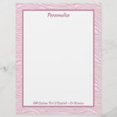 Papier Tendance Stylish Rose Zebra Waves Personnalisé (Devant)
