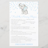 Papier Terminer le rime de la pépinière avec réponse (Devant)