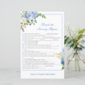 Papier Terminer le rime de la pépinière avec réponse (Debout devant)