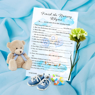 Papier Terminer le rime de la pépinière Jeu de petit agne