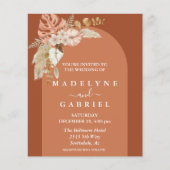 Papier Terra Cotta Tropical Boho Arch Faire-part de maria (Devant)