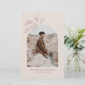 Papier Terracotta Arch 2023 Faire-part de graduation (Debout devant)