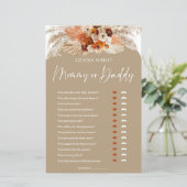 Papier Terracotta Boho arch Devis qui maman ou papa jeu (Debout devant)