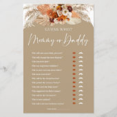 Papier Terracotta Boho arch Devis qui maman ou papa jeu (Devant)