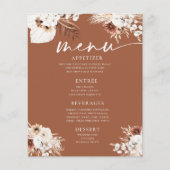 Papier Terracotta Boho Pampas Gras Mariage plat (Devant)