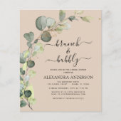 Papier Terracotta Brunch & Bubbly QR Code Invitation (Devant)