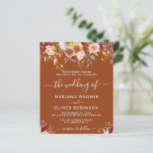 Papier Terracotta Budget Romantique Automne Mariage flora (Debout devant)