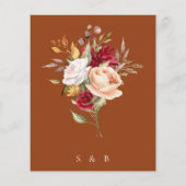 Papier Terracotta Budget Romantique Automne Mariage flora (Dos)