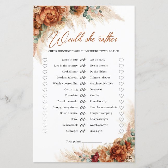 Papier Terracotta et fleurs bordeaux Plairait-elle (Devant)