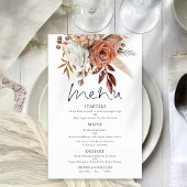 PAPIER | Terracotta Florals Rustic Wedding Menu