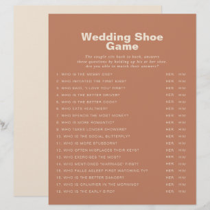 Papier Terracotta Minimaliste Formel Mariage jeu de chaus