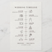 Papier Terracotta Navy Blue Pampas Grass Wedding Programm (Dos)