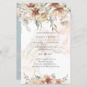 Papier Terracotta Pampas Grass BOHO Mariage (Devant / Derrière)