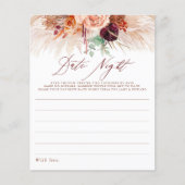 Papier Terracotta Pampas Herbe Floral Date Idées de nuit (Devant)