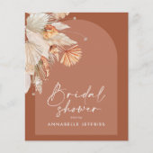 Papier Terracotta pampas herbe moderne douche nuptiale je (Devant)