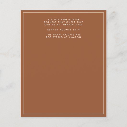 Papier Terracotta Save the Date (Dos)