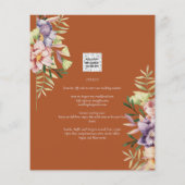 Papier Terracotta Summer Floral Wedding Inviter QR Code (Dos)
