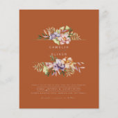 Papier Terracotta Summer Floral Wedding Inviter QR Code (Devant)