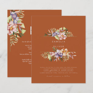 Papier Terracotta Summer Floral Wedding Inviter QR Code
