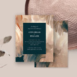 Papier Terracotta turquoise peint moderne design mariage<br><div class="desc">Terre cuite bohème turquoise moderne abstrait peint élégant design carte de faire-part de mariage moderne tendance.</div>