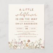 Papier Terracotta Un Petit Baby shower Fleur sauvage (Devant)