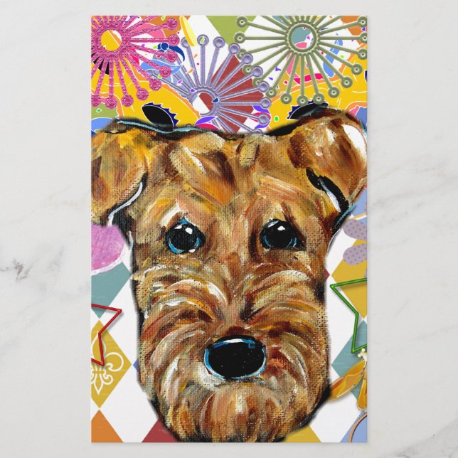 PAPIER TERRIER AIRDALÉ (Devant)