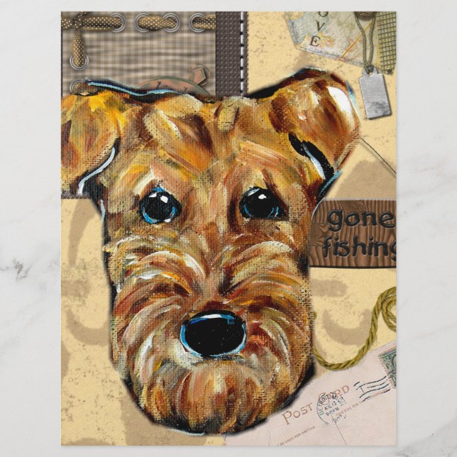 PAPIER TERRIER AIRDALÉ (Devant)