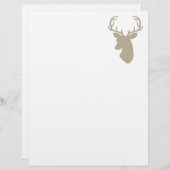 Papier Tête de cerf beige Silhouette (Devant / Derrière)
