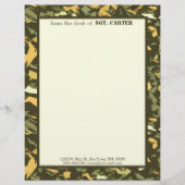 Papier Tête de lettre personnalisée Camouflage vert (Devant)