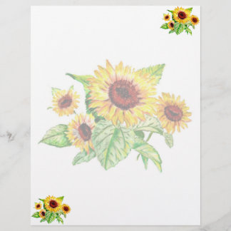 Papier Tête-lettre Bouquet de tournesol