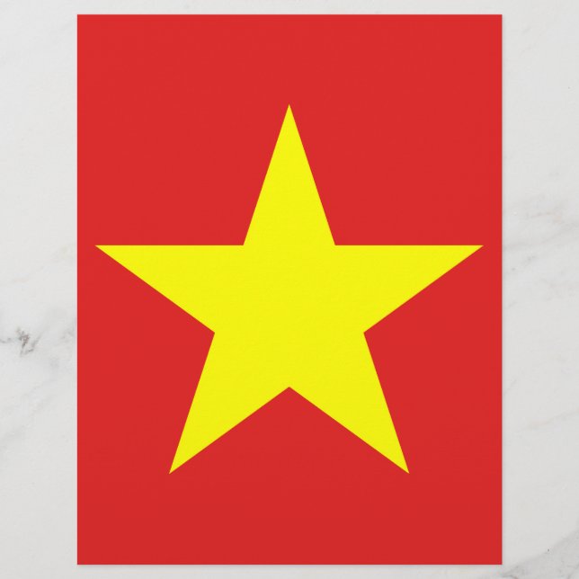 Papier Tête-lettre étoile jaune drapeau du Vietnam (Devant)