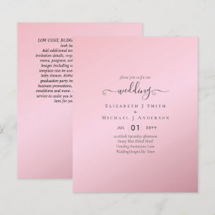 Papier TEXTE Classique SEULEMENT MARIAGE BUDGET Minimalis