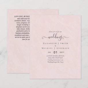 Papier TEXTE Classique SEULEMENT MARIAGE BUDGET Minimalis