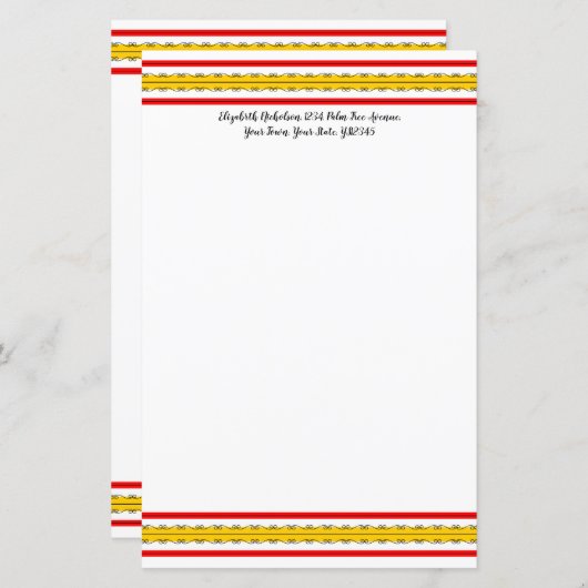 Papier Texte en espagnol 5,5 x 8,5 (Devant / Derrière)