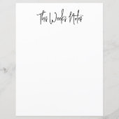 Papier Texte minimal Planificateur de repas hebdomadaire (Dos)