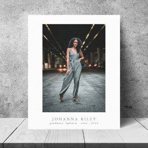 Papier Texte modifiable Photo University Grad Faire-part