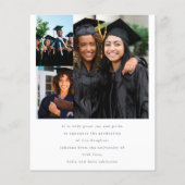 Papier Texte modifiable Photo University Grad Faire-part (Dos)