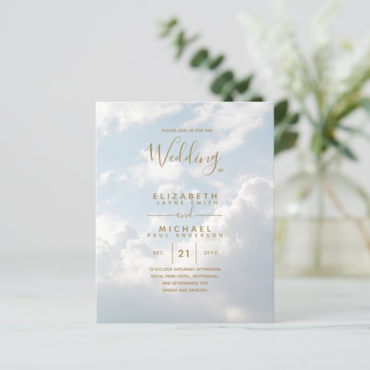 Papier Texte Or BUDGET Monochrome double face élégant (Debout devant)