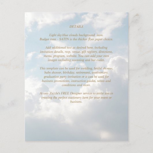 Papier Texte Or BUDGET Monochrome double face élégant (Dos)