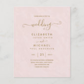 Papier Texte Or BUDGET Monochrome double face élégant (Devant)