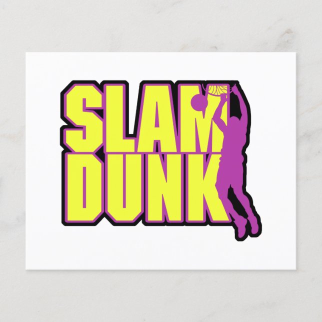 Papier texte slam dunk jaune et violet (Devant)