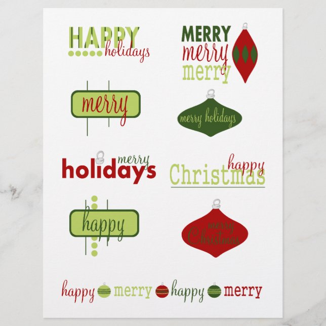 Papier Textes de vacances/Noël (Devant)