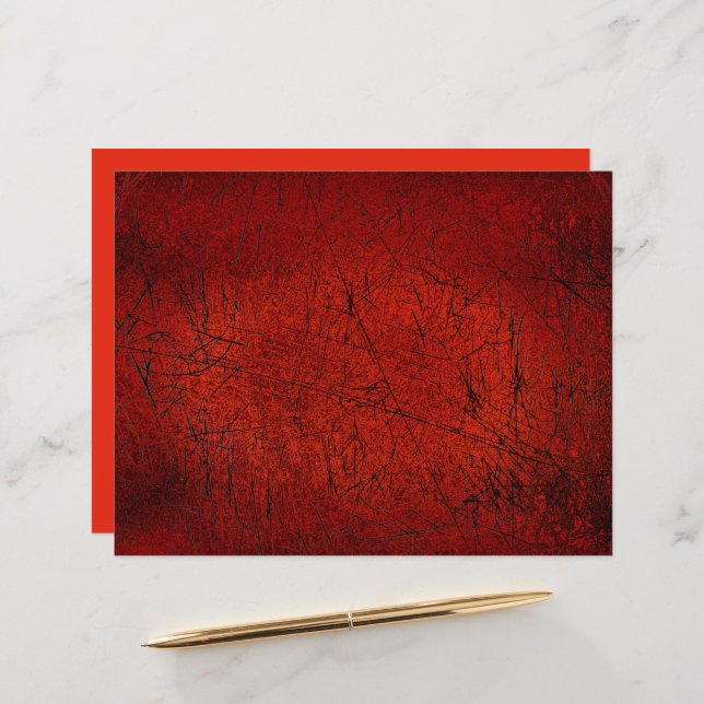 Papier Textes vintages d'antiquité noir rouge foncé (Devant/Arrière en situation)