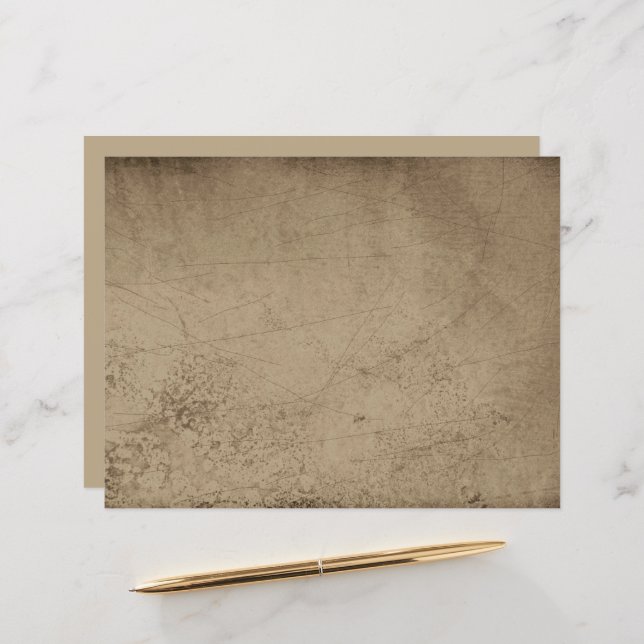 Papier Texture Grunge Rustic Old Sepia Scratches (Devant/Arrière en situation)