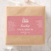 Papier Texture rose Étiquette de serum de rosehip (En situation)
